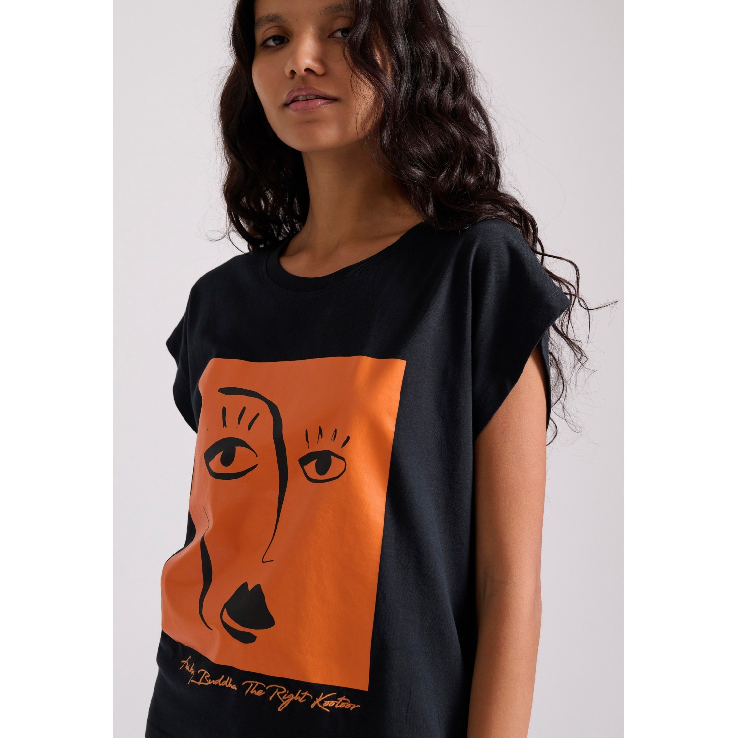 Organic cotton t-shirt με τύπωμα στο στήθος