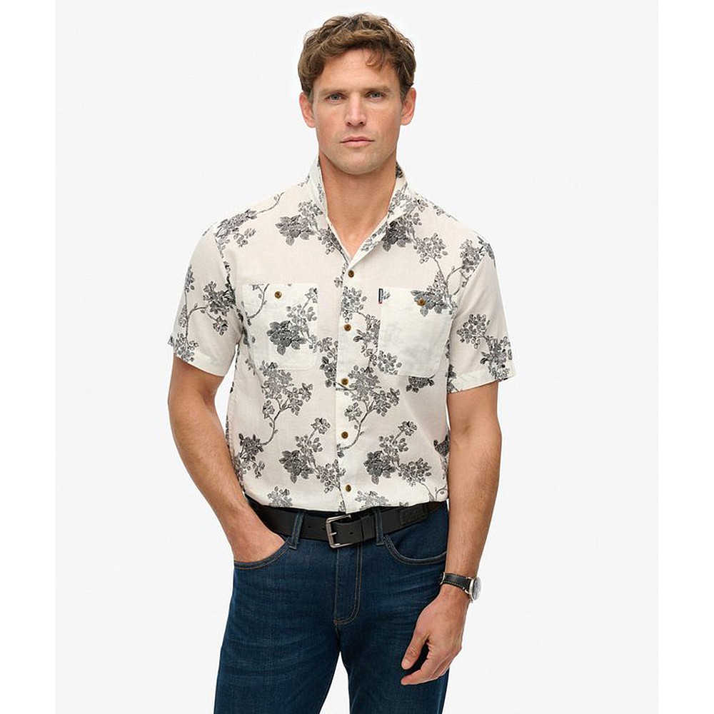 Superdry M D3 Ovin Κοντομάνικο Πουκάμισο σε Κανονική Γραμμή