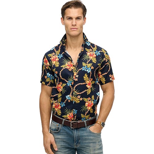 Superdry Hawaiian Print Κοντομάνικο Πουκάμισο Floral