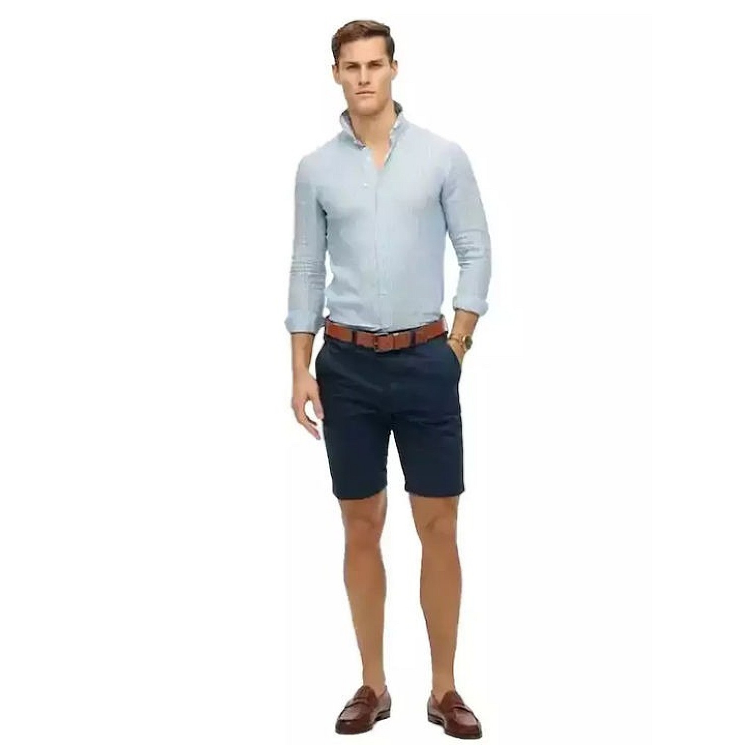 Superdry D2 Stud Vacation Μακρυμάνικo Λινό Πουκάμισο σε Φαρδιά Γραμμή