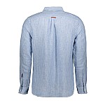 Superdry D2 Stud Vacation Μακρυμάνικo Λινό Πουκάμισο σε Φαρδιά Γραμμή