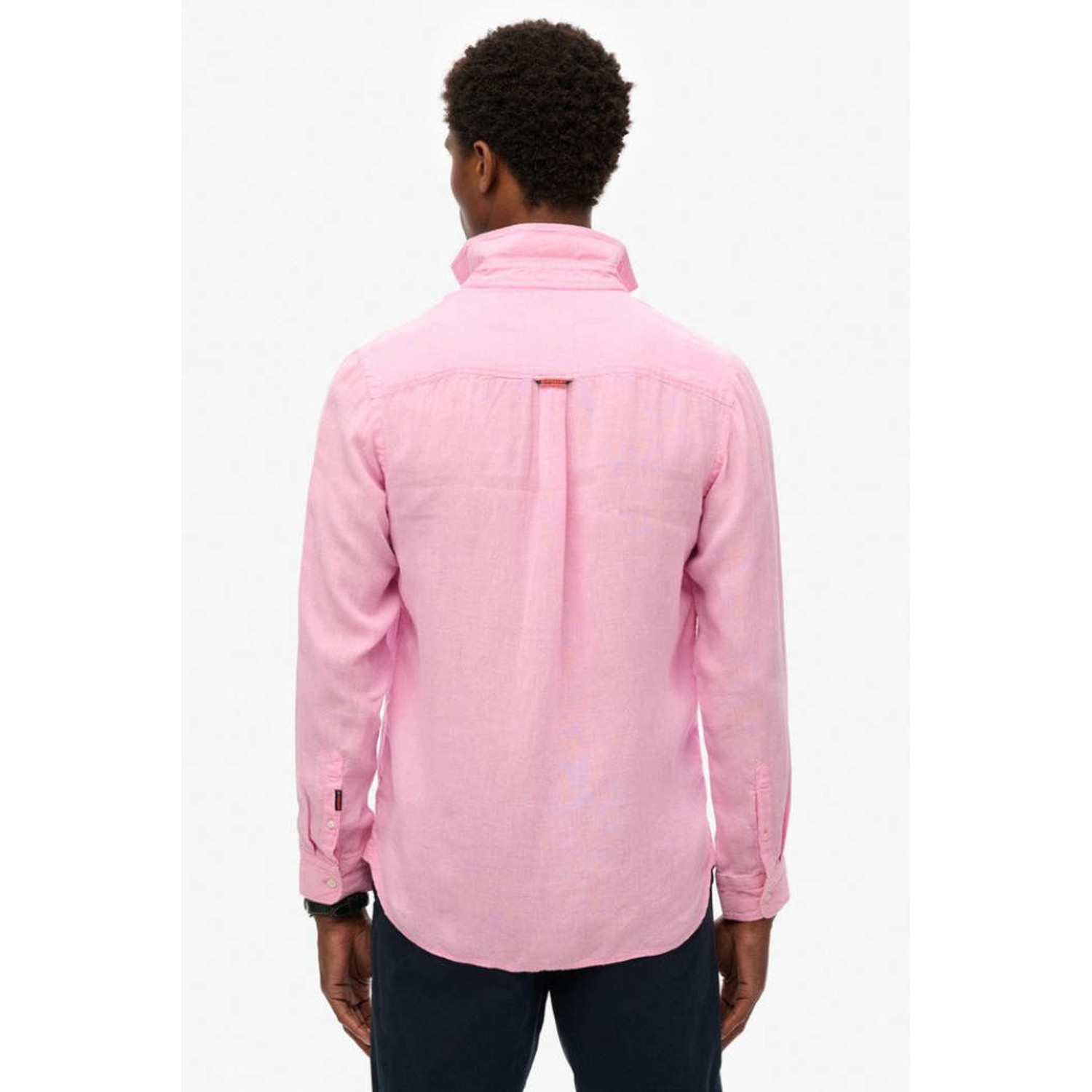 Superdry D2 Stud Vacation Μακρυμάνικo Λινό Πουκάμισο σε Φαρδιά Γραμμή