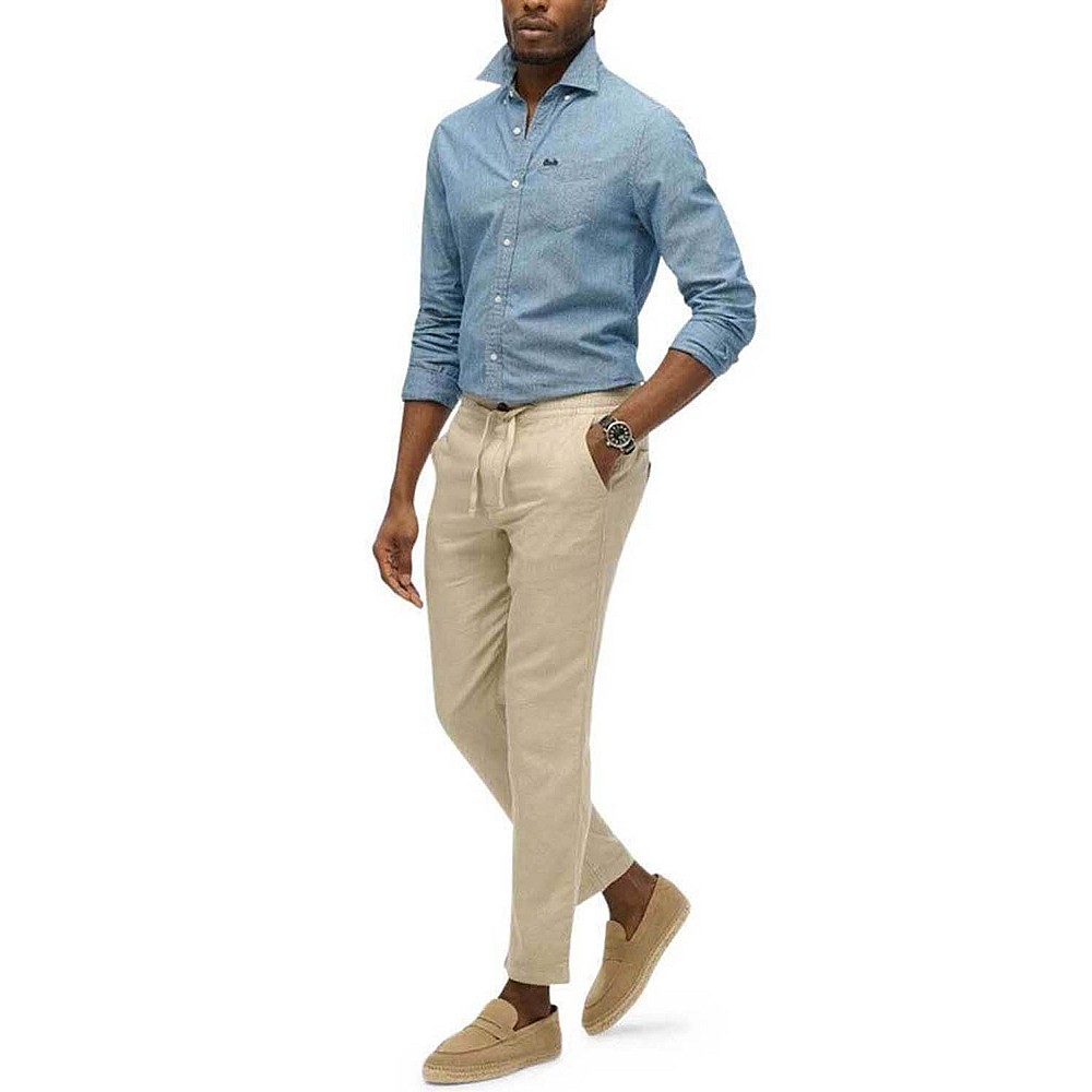 Superdry D2 Stud Merchant Elastic Waist Straight Pants Παντελόνι