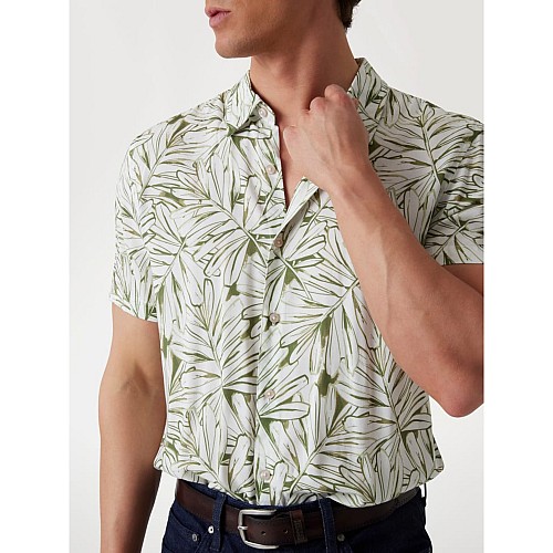 Guess Πουκάμισο rayon με σχέδιο φοίνικα