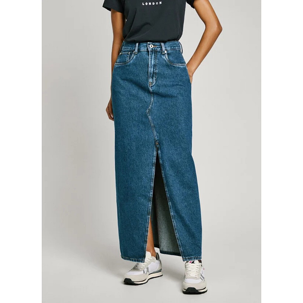 From Pepe Jeans pl901185ef2l drop 2 μάξι φούστα high-low