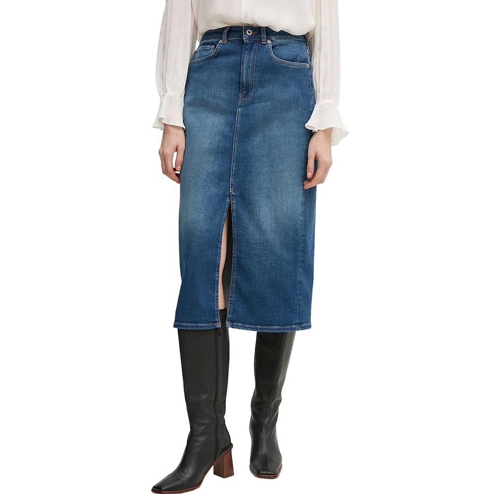 Pepe Jeans Pl901186ia0 Drop 0 Midi Skirt Hw Φουστ