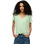 Superdry Γυναικείο V T-Shirt Με Τρουκς Και Κέντημα Slub