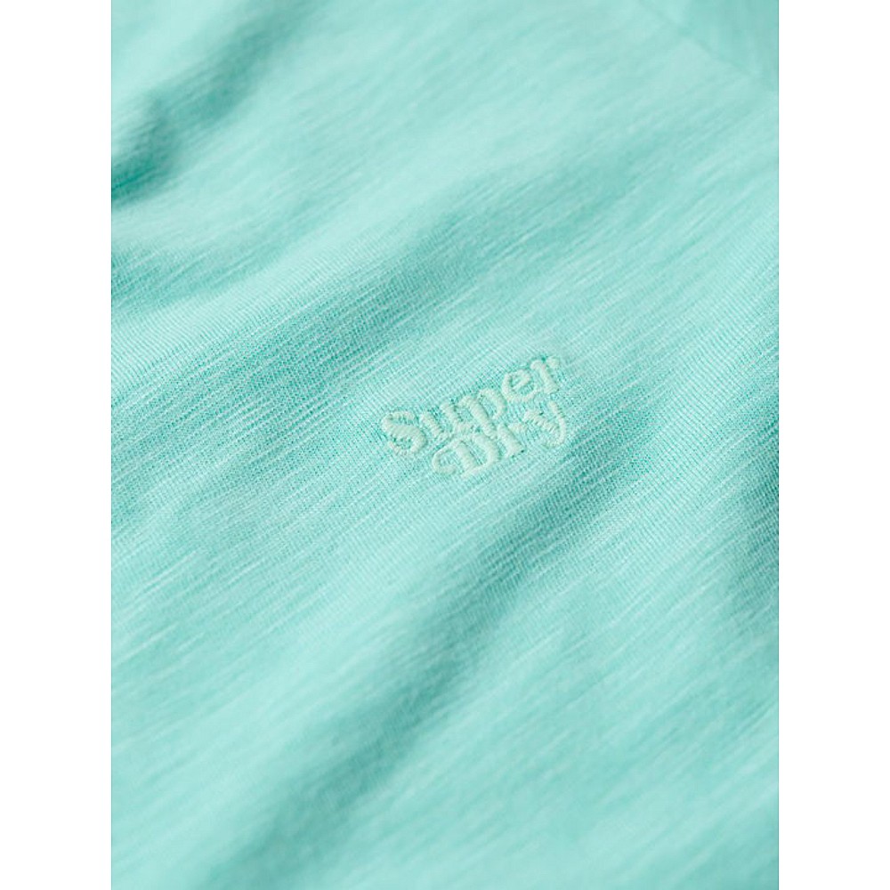 Superdry Γυναικείο V T-Shirt Με Τρουκς Και Κέντημα Slub