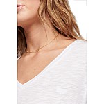 Superdry Γυναικείο V T-Shirt Με Τρουκς Και Κέντημα Slub