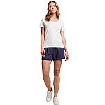 Superdry Γυναικείο V T-Shirt Με Τρουκς Και Κέντημα Slub
