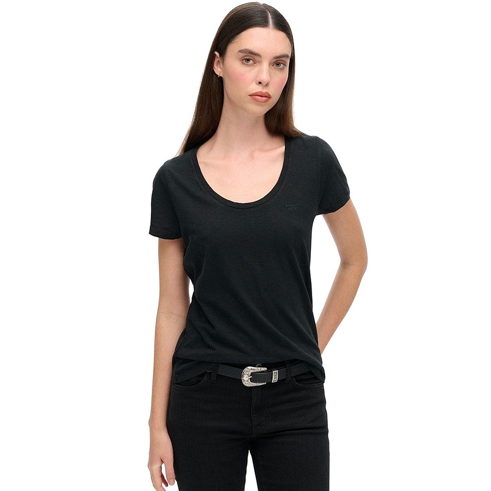 Superdry Μπλούζα Scoop Neck Με Τρουκς
