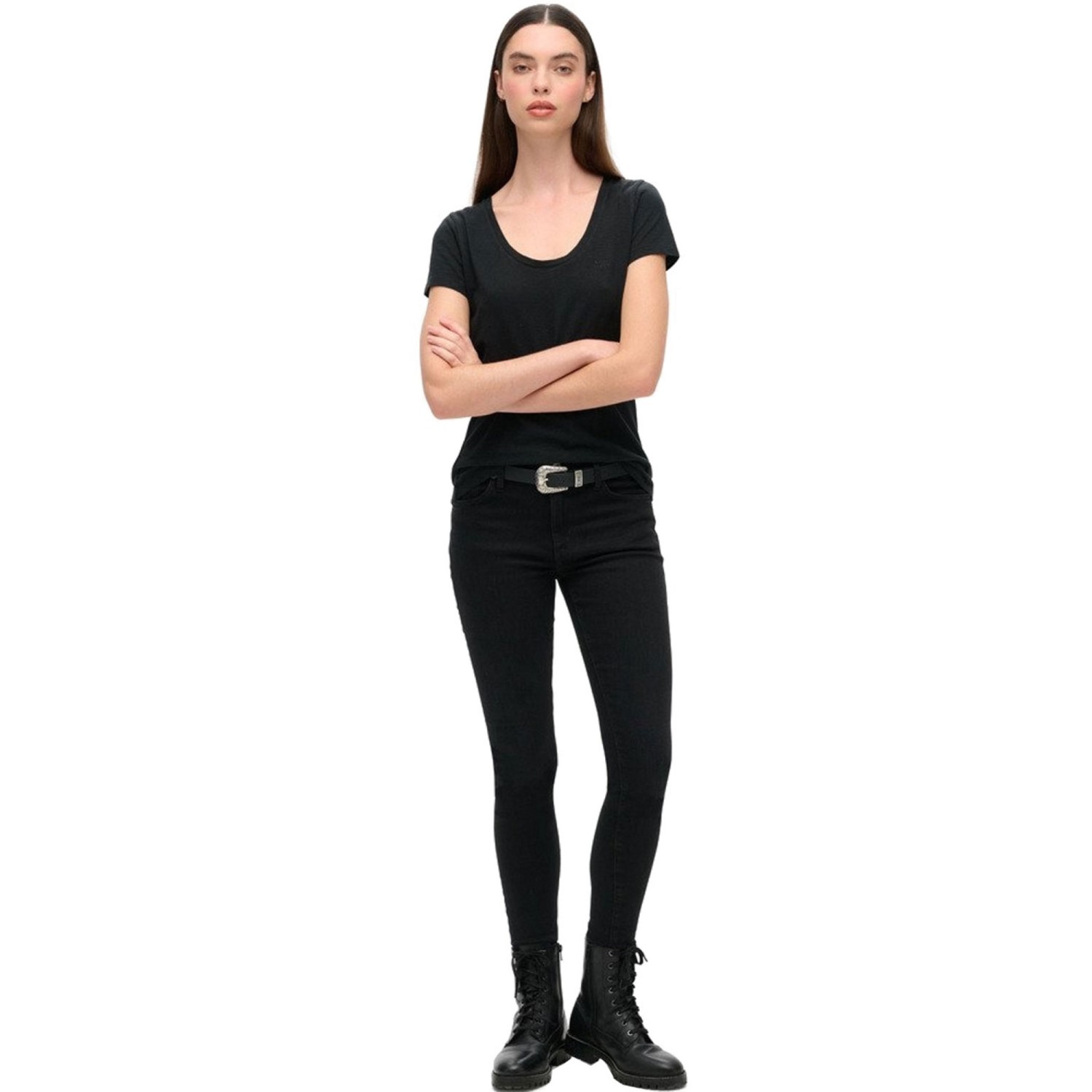 Superdry Μπλούζα Scoop Neck Με Τρουκς