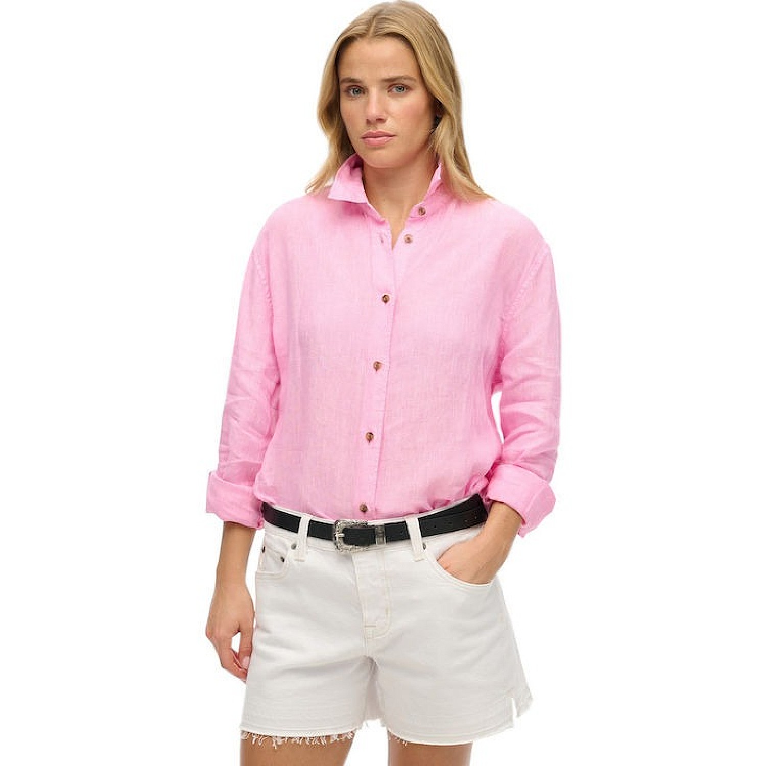 Superdry W4010463a D2 Boyfriend Λινό Καθημερινό Με Τρουκ