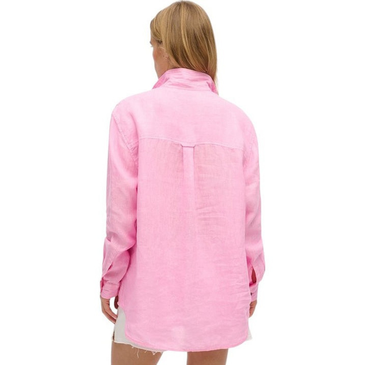 Superdry W4010463a D2 Boyfriend Λινό Καθημερινό Με Τρουκ