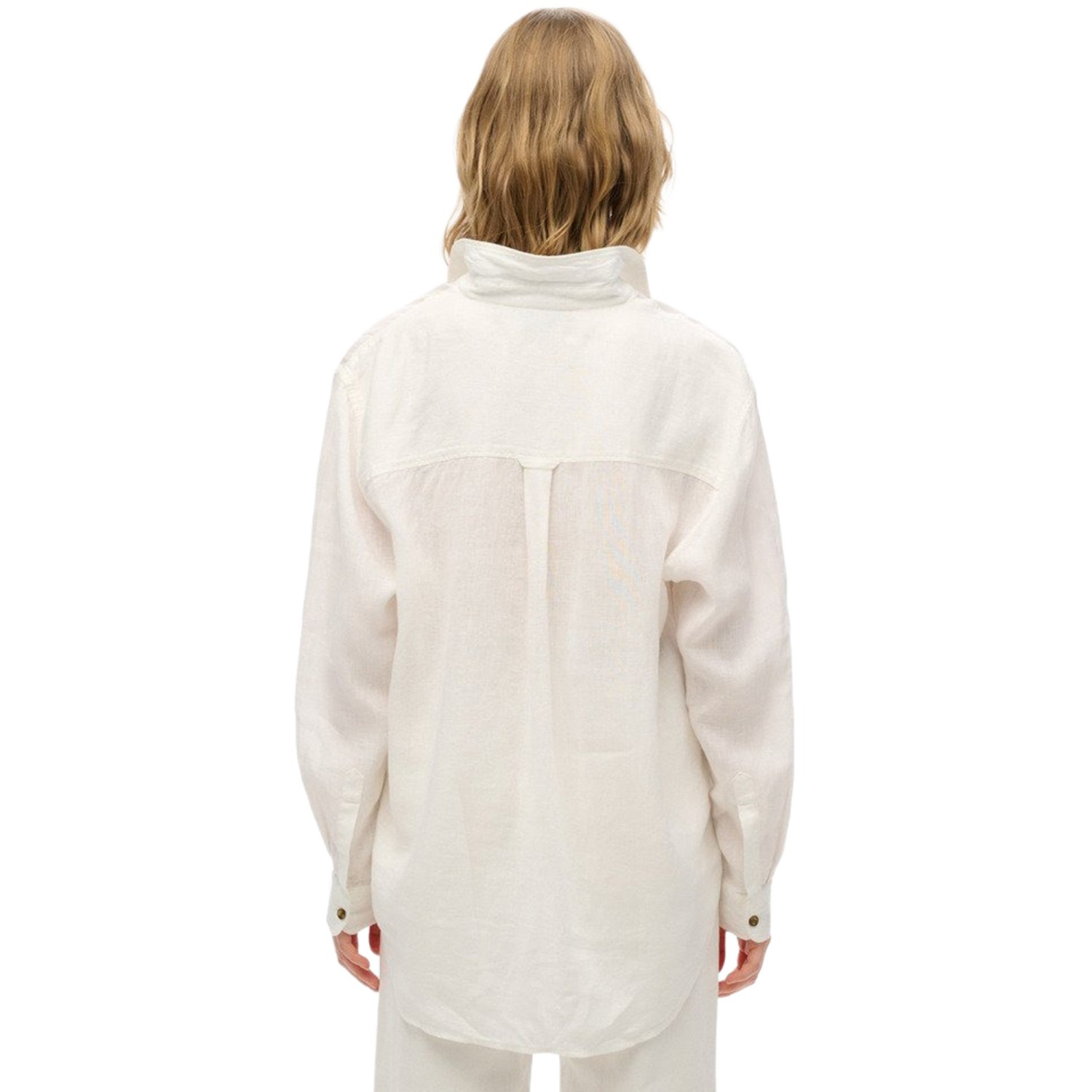 Superdry W4010463a D2 Boyfriend Λινό Καθημερινό Με Τρουκ