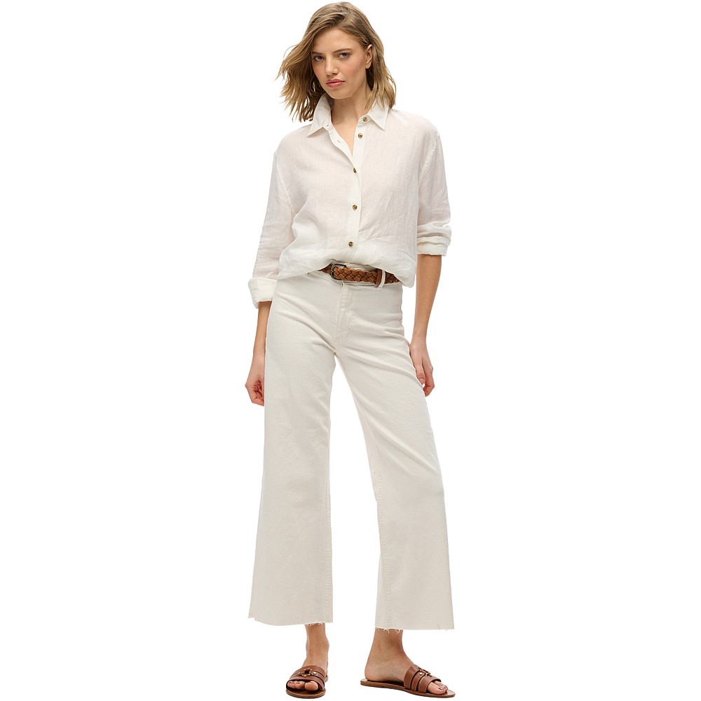 Superdry W4010463a D2 Boyfriend Λινό Καθημερινό Με Τρουκ