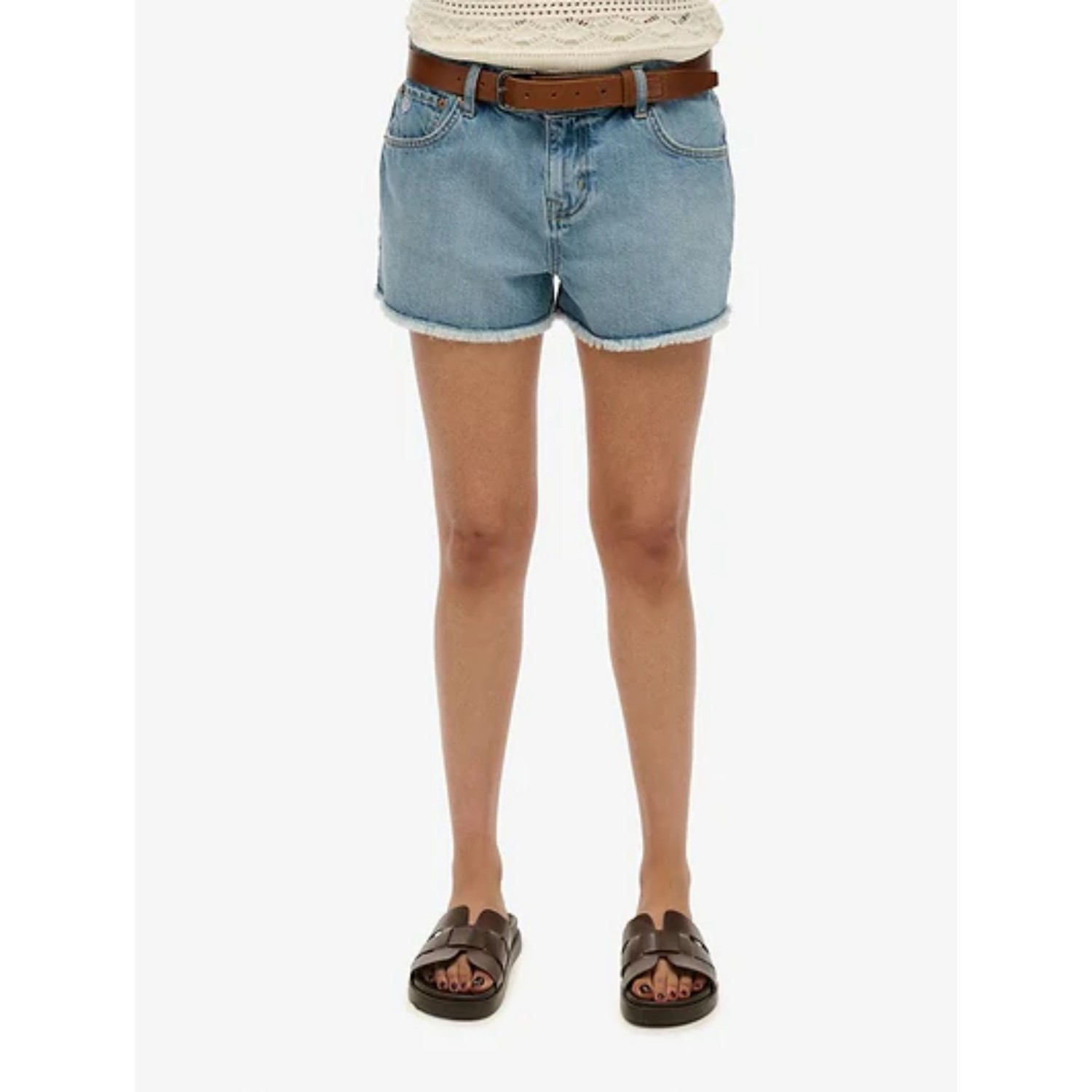 Superdry ovin μεσαία μέση τζιν σορτς