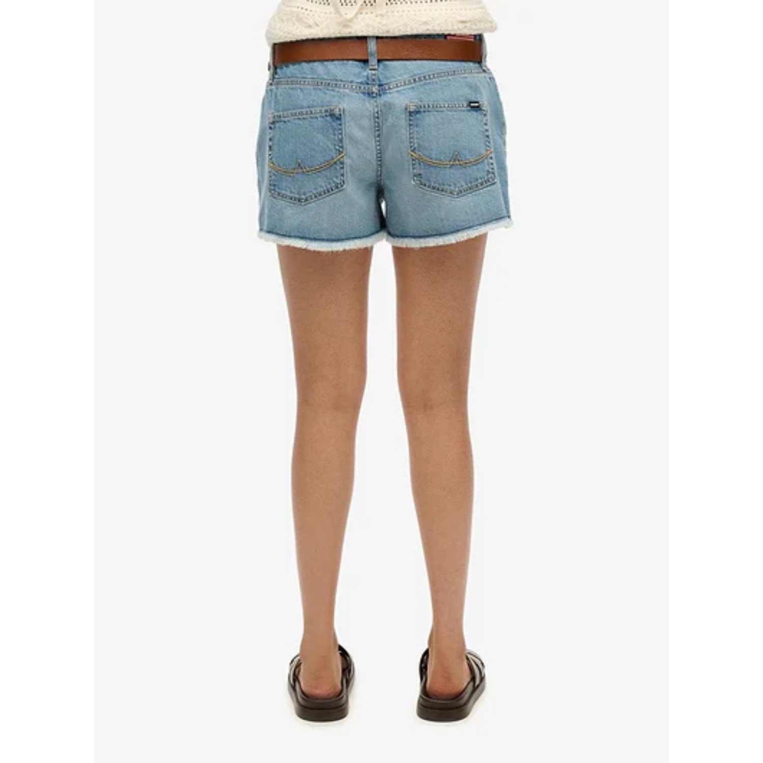 Superdry ovin μεσαία μέση τζιν σορτς