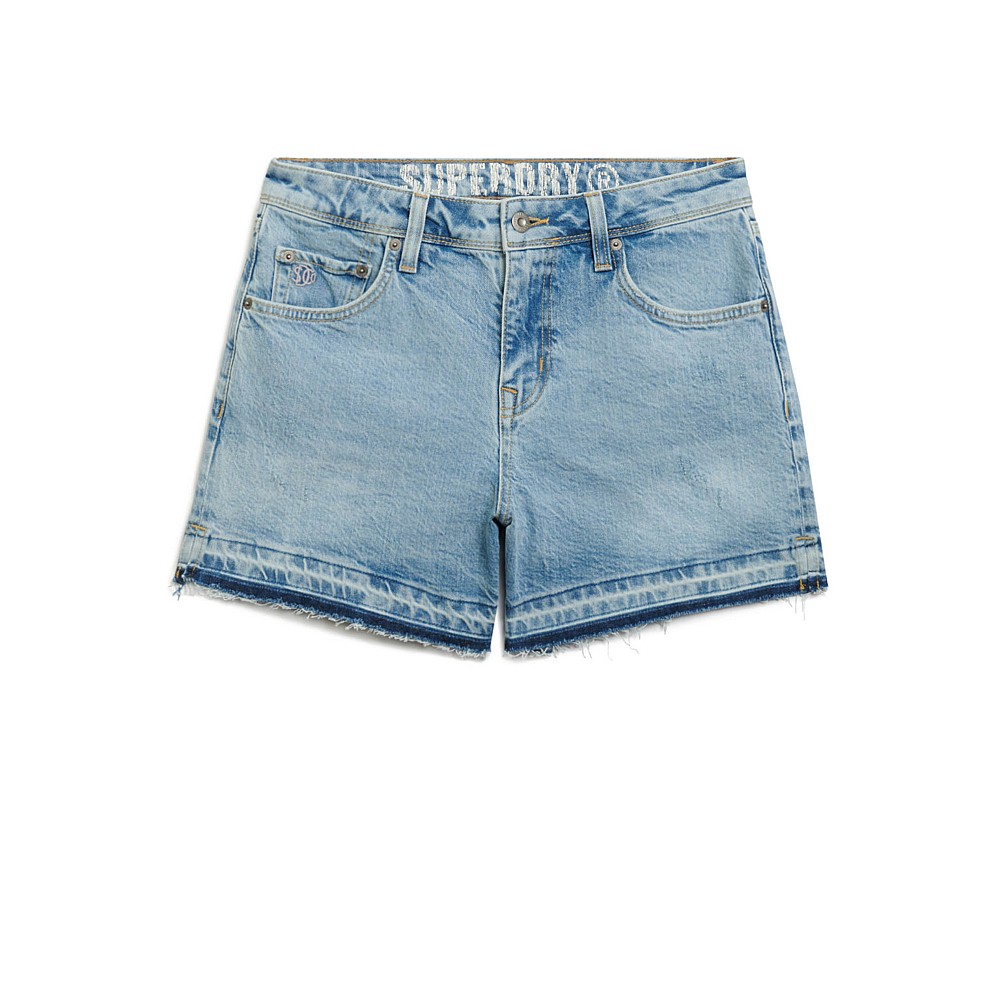 Superdry W7110449a D2 Ovin Σορτς Μέσης Με Κομμένο Τελείωμα