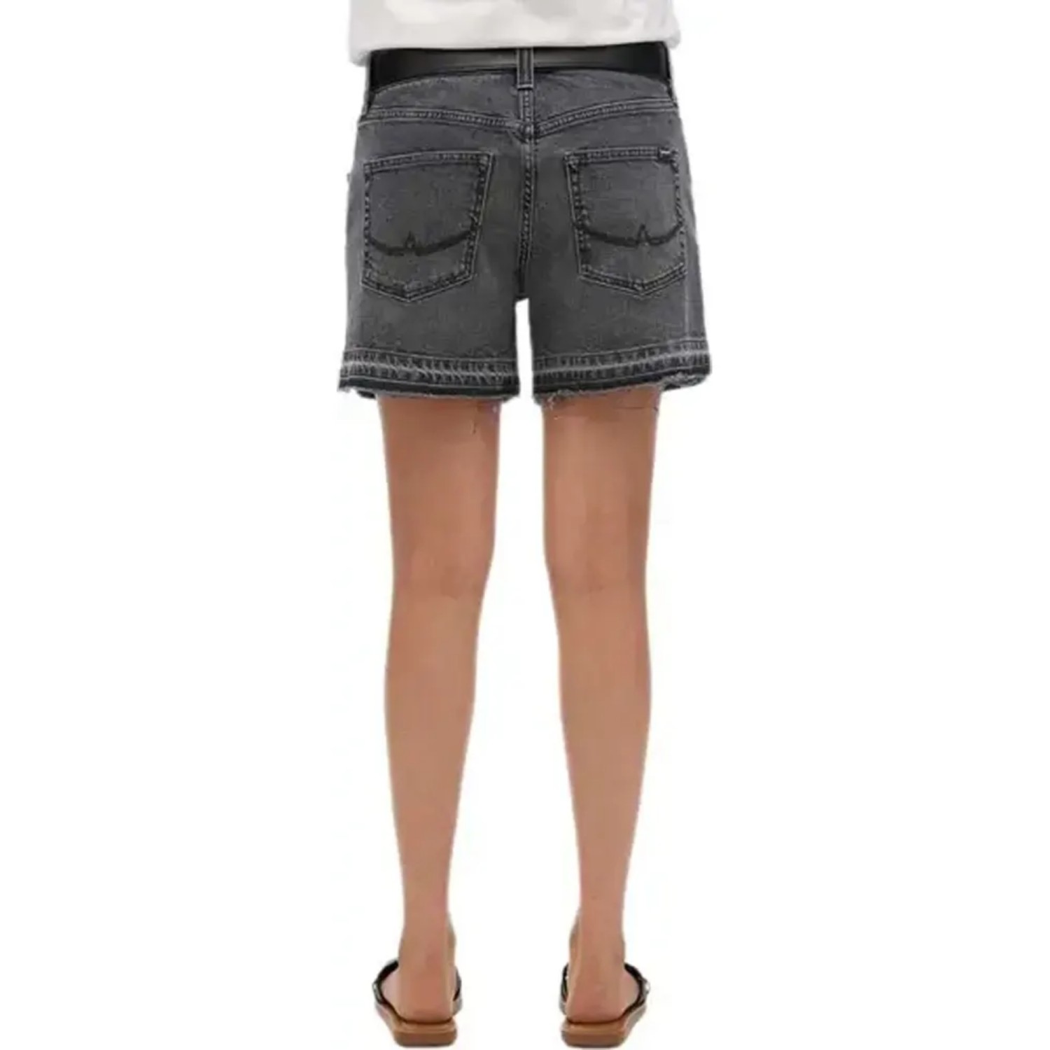 Superdry W7110449a D2 Ovin Σορτς Μέσης Με Κομμένο Τελείωμα