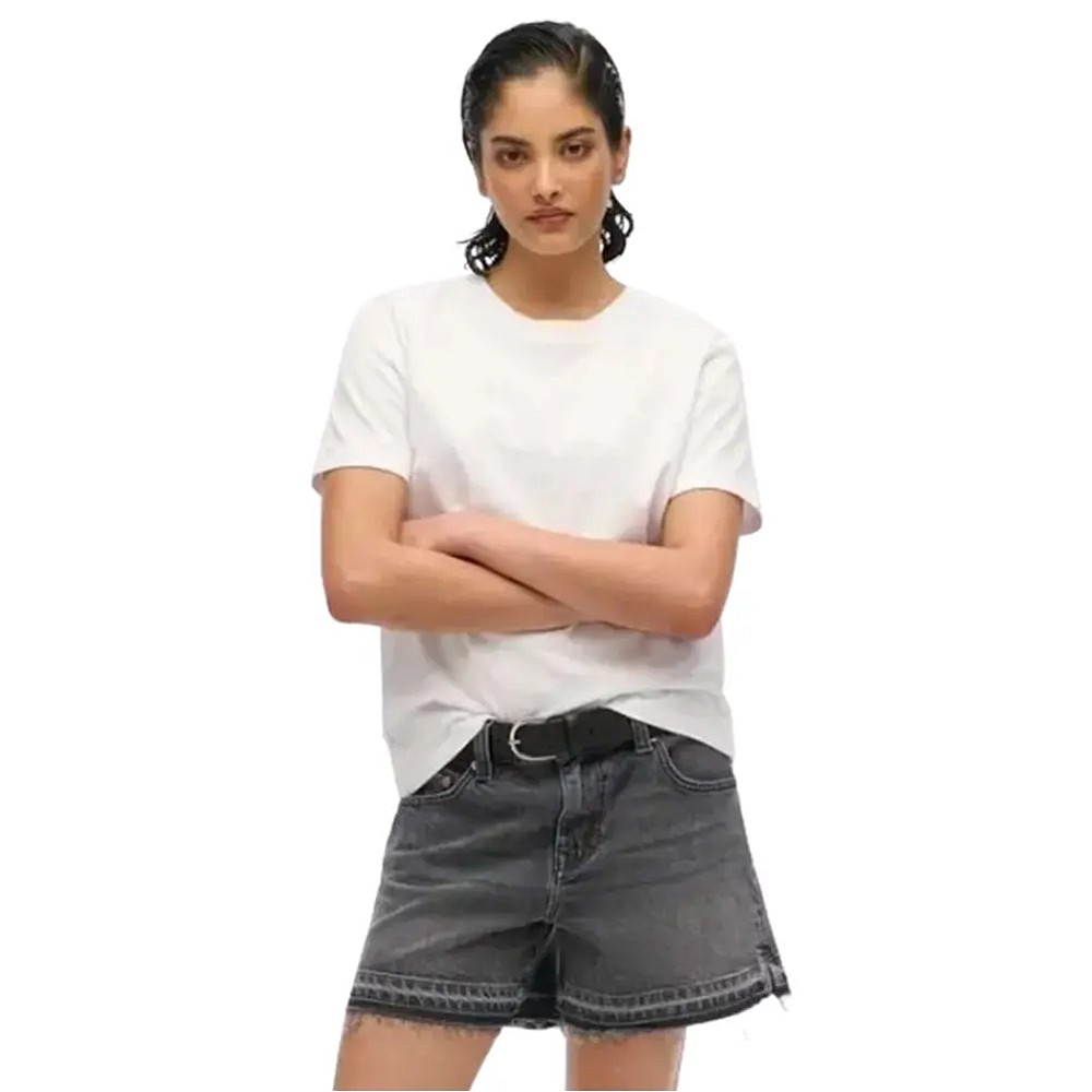 Superdry W7110449a D2 Ovin Σορτς Μέσης Με Κομμένο Τελείωμα