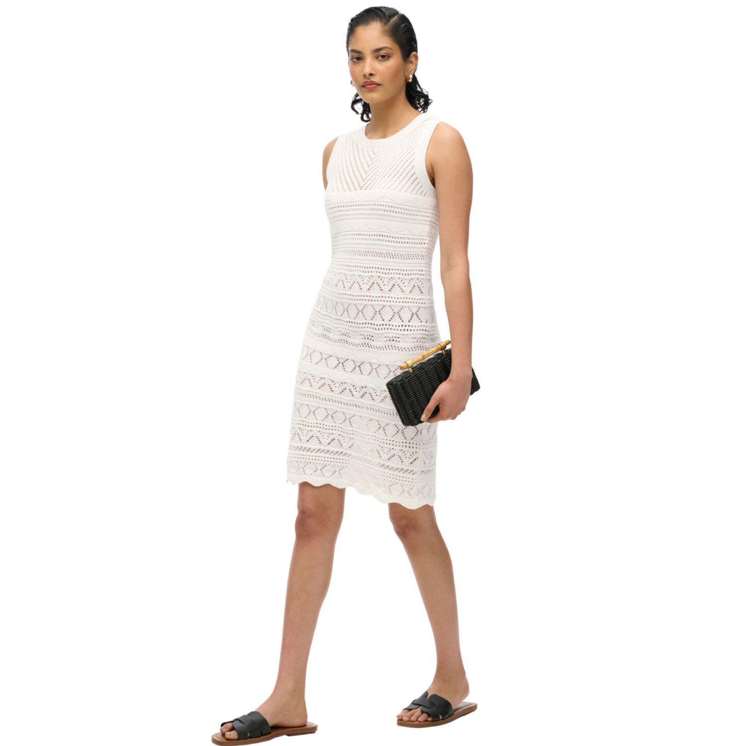 From Superdry W8011857A D3 Stud Crochet Mini Dress Φόρεμα