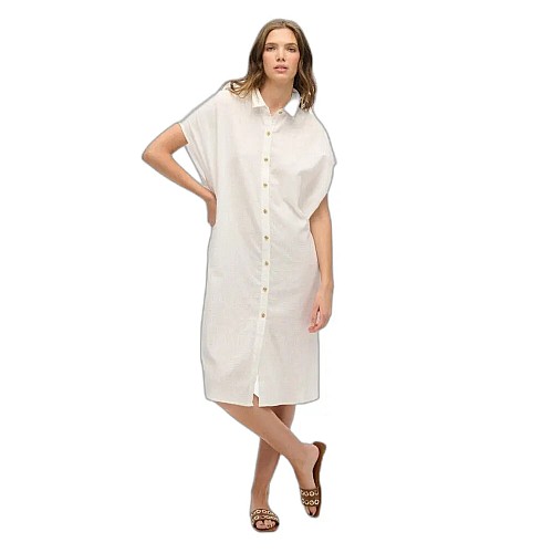 Superdry W8011959A Oversized Midi Πουκάμισο Με Τρουκς