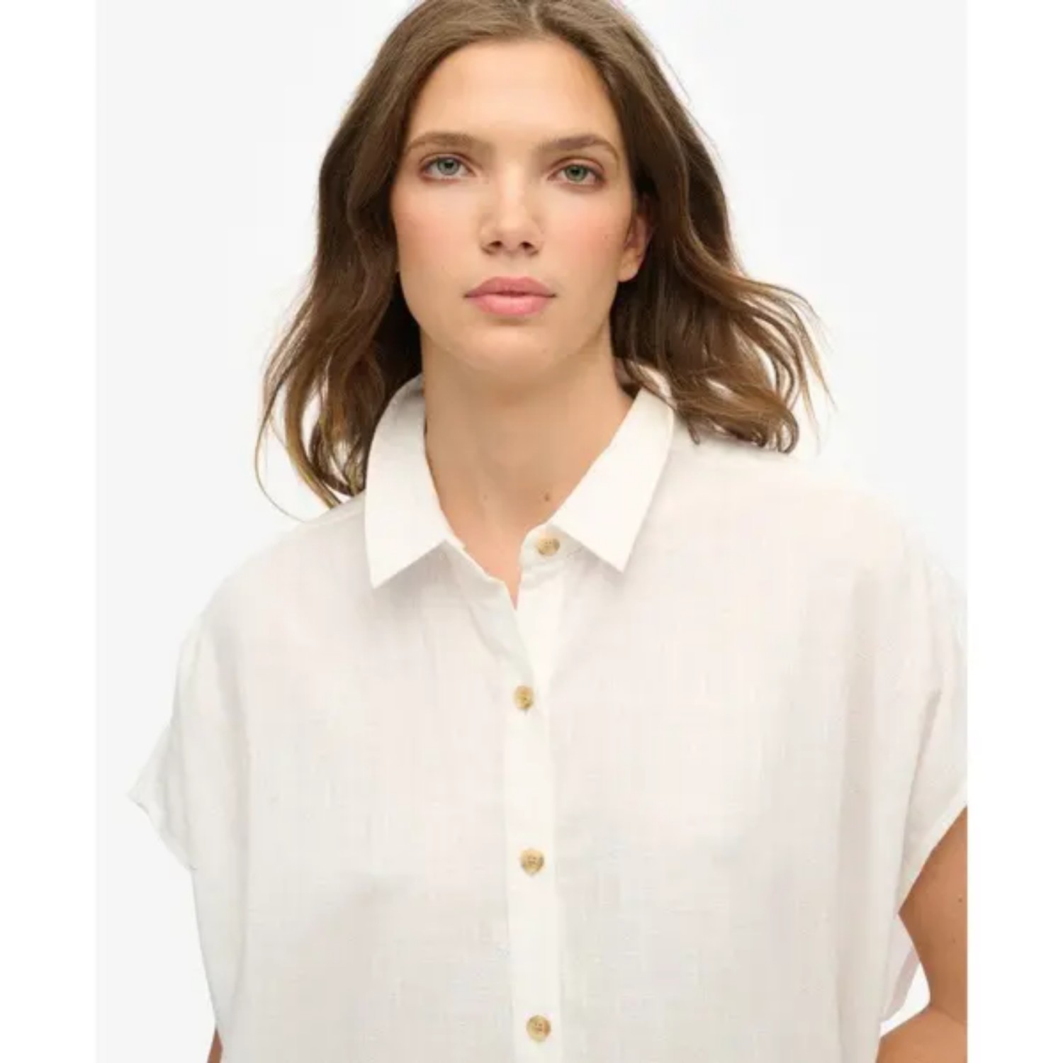 Superdry W8011959A Oversized Midi Πουκάμισο Με Τρουκς