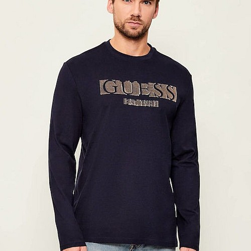 GUESS Ανδρικό T-shirt με Flock Logo