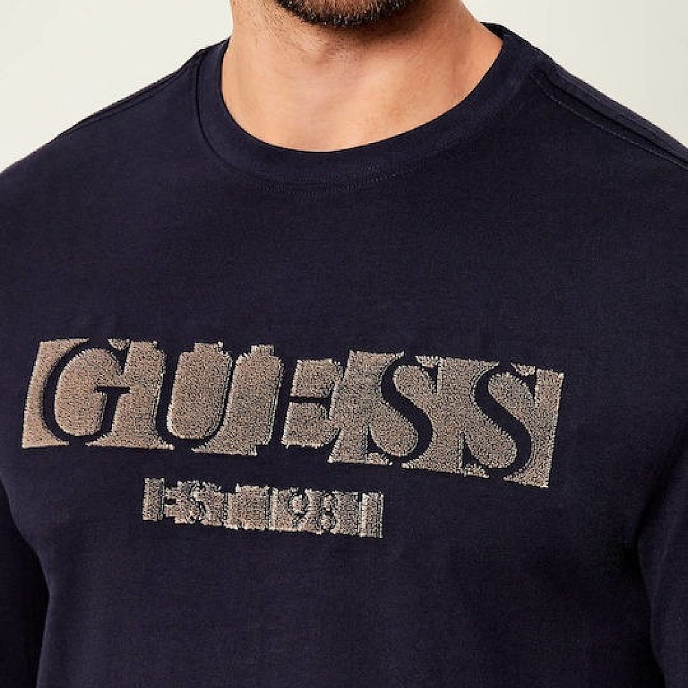 GUESS Ανδρικό T-shirt με Flock Logo