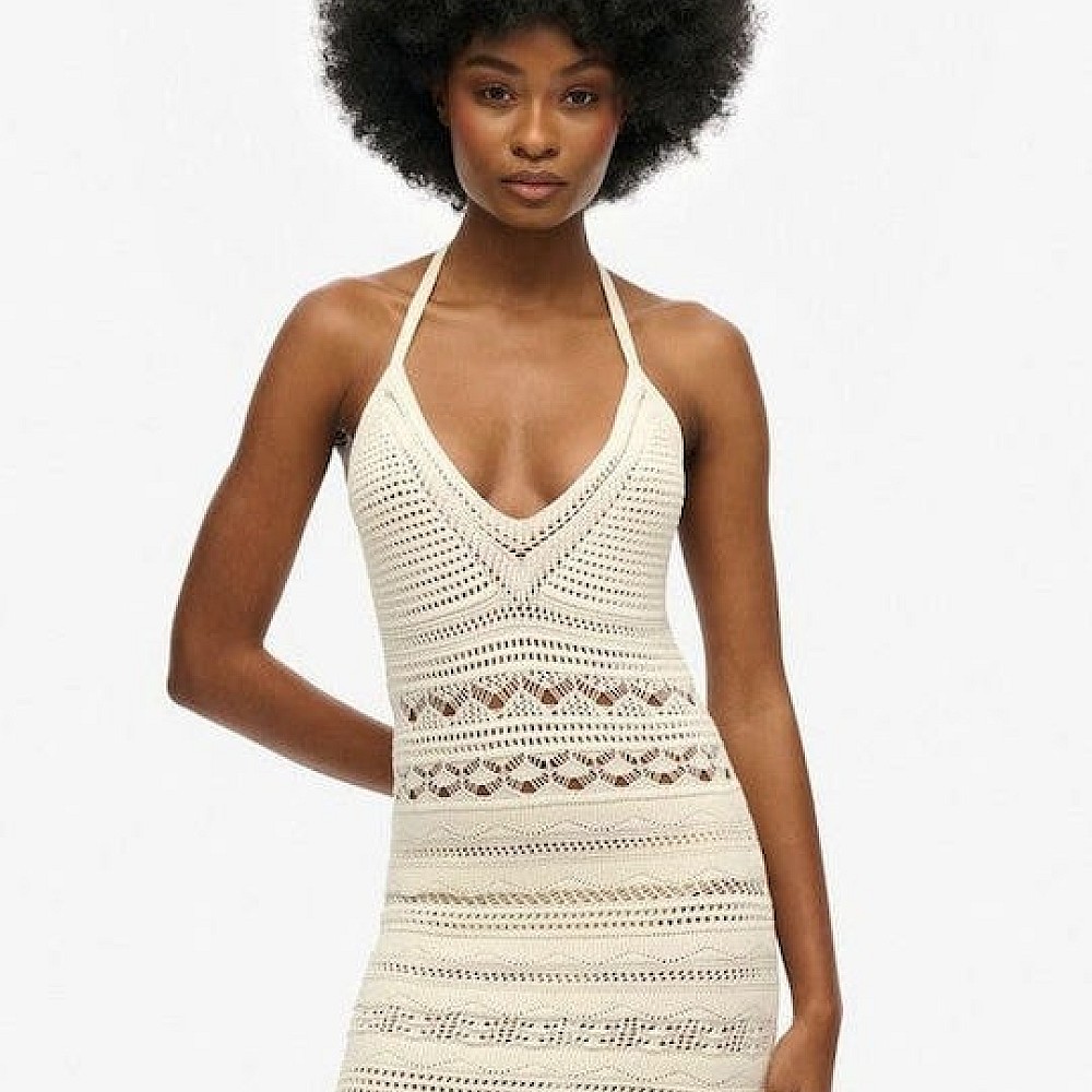 Γυναικείο φόρεμα crochet με φούντες Superdry