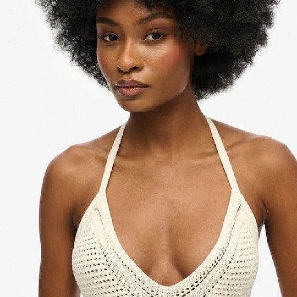 Γυναικείο φόρεμα crochet με φούντες Superdry