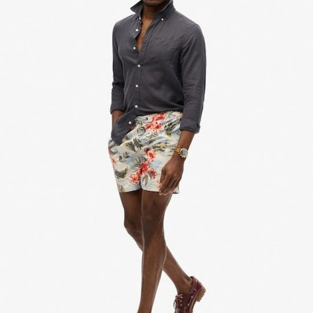 SUPERDRY M3010242A D3 OVIN HAWAIIAN PRINT 17 SWIM SHORT ΜΑΓ