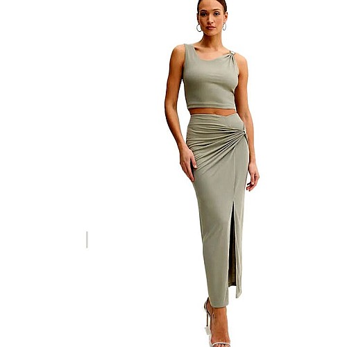 GUESS W5GD0EKAQL2 AIMEE JEWEL DRAP SKIRT ΦΟΥΣΤΑ ΓΥΝΑΙΚΕΙ