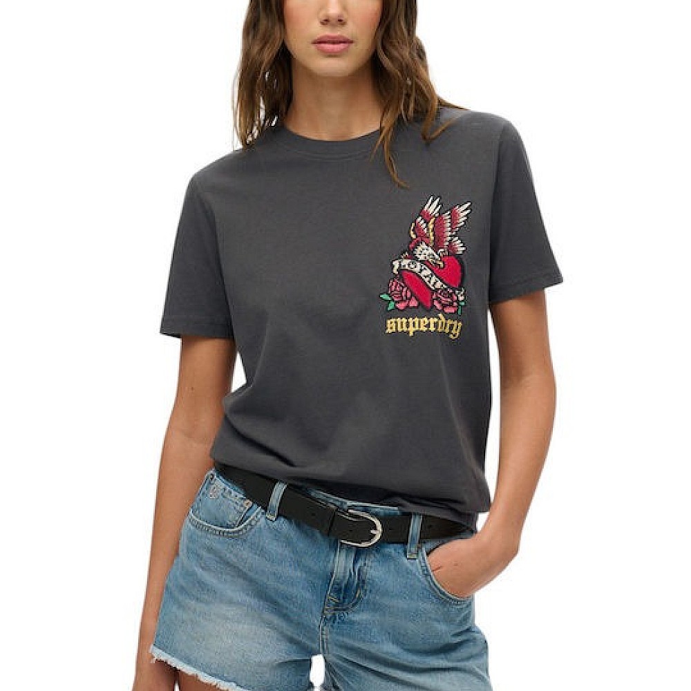 SUPERDRY W1011605A D2 OVIN OLD SCHOOL TATTOO RELAXED TEE ΜΠ