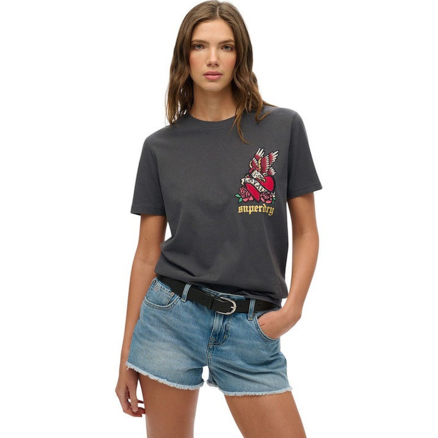 SUPERDRY W1011605A D2 OVIN OLD SCHOOL TATTOO RELAXED TEE ΜΠ