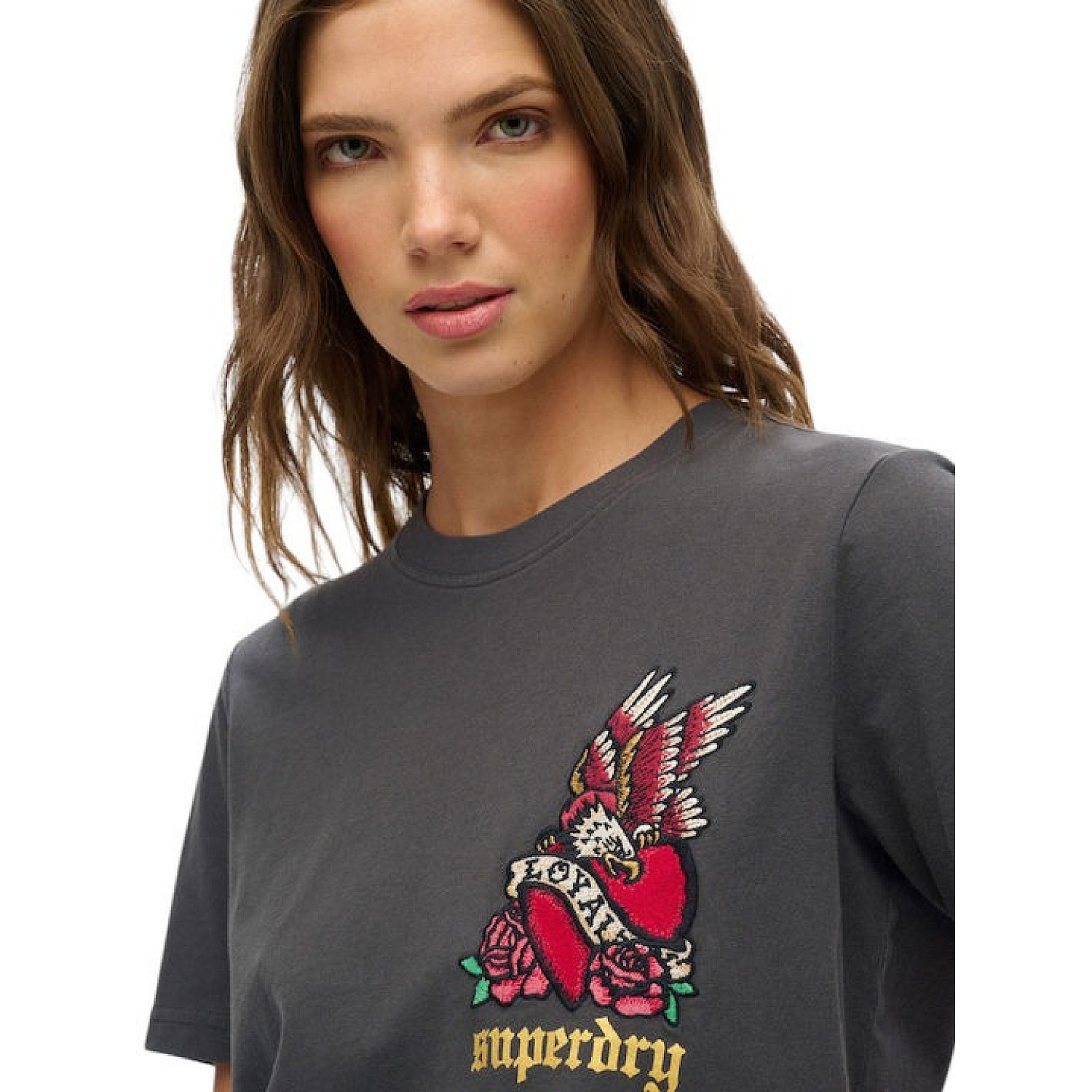 SUPERDRY W1011605A D2 OVIN OLD SCHOOL TATTOO RELAXED TEE ΜΠ
