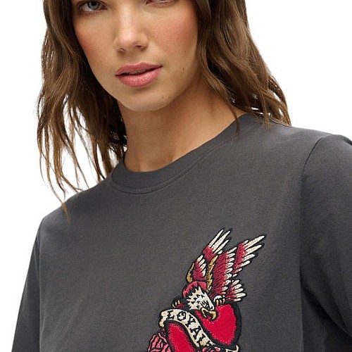 SUPERDRY W1011605A D2 OVIN OLD SCHOOL TATTOO RELAXED TEE ΜΠ