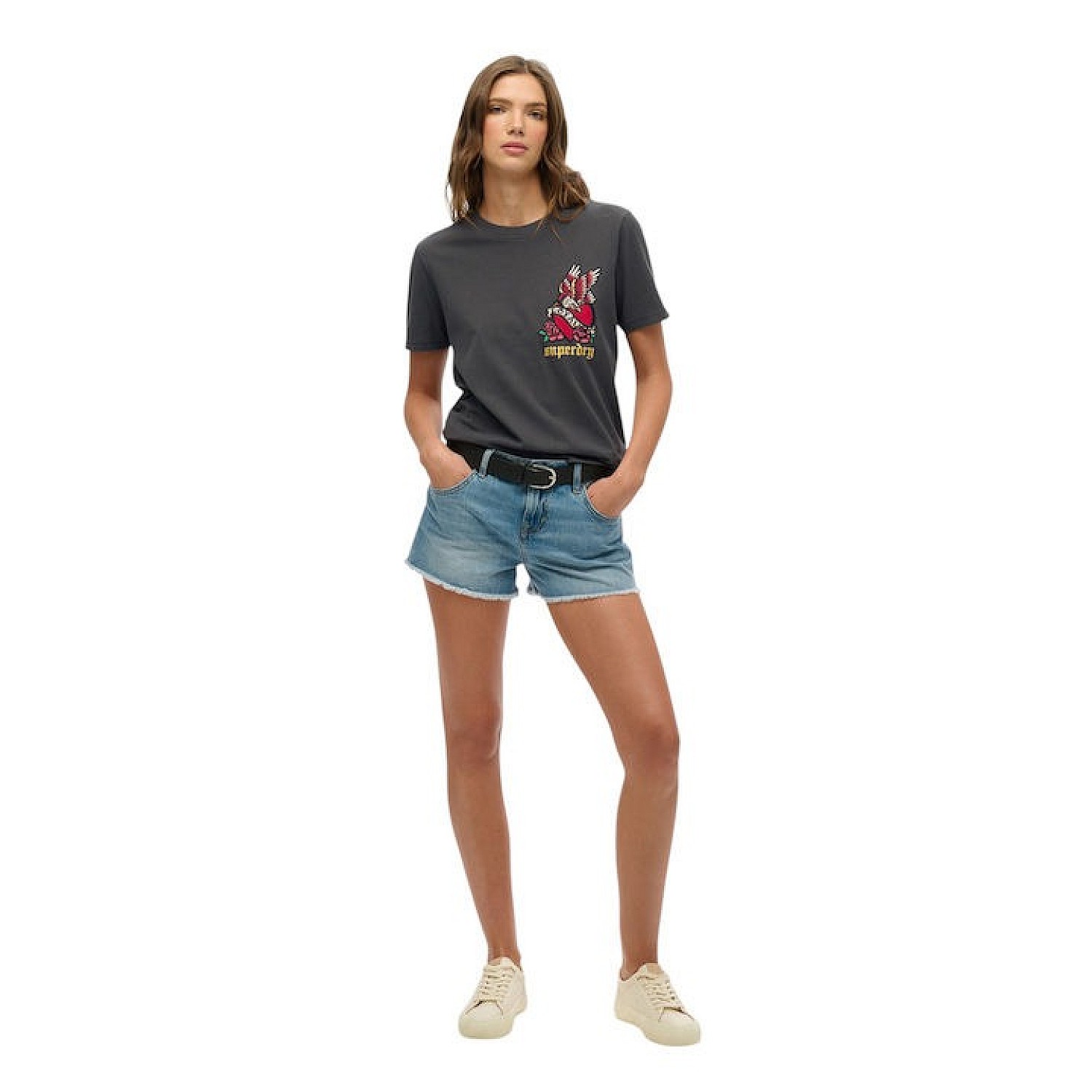 SUPERDRY W1011605A D2 OVIN OLD SCHOOL TATTOO RELAXED TEE ΜΠ