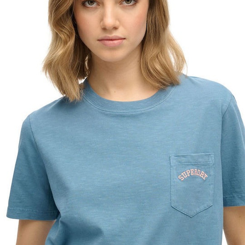 SUPERDRY W1011642A D2 OVIN ESSENTIAL LOGO GD POCKET TEE ΜΠΛ