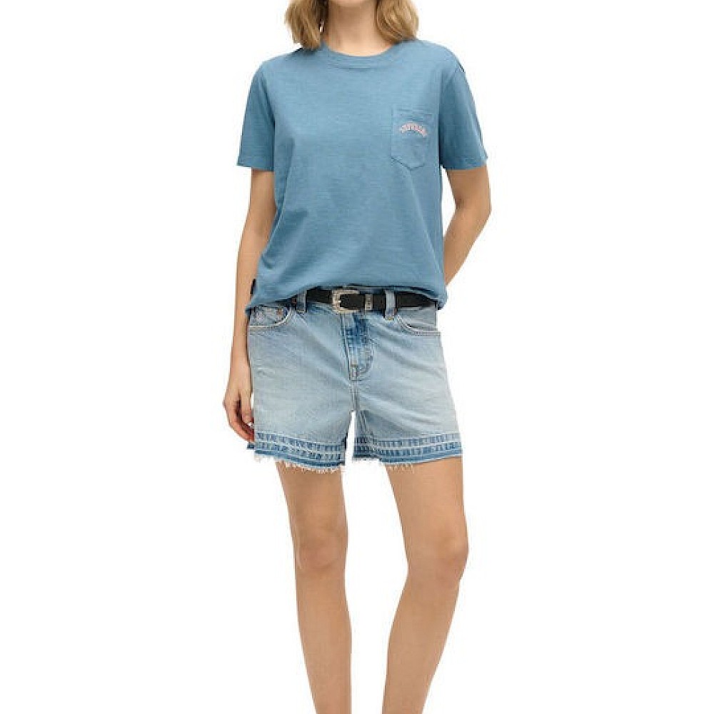 SUPERDRY W1011642A D2 OVIN ESSENTIAL LOGO GD POCKET TEE ΜΠΛ