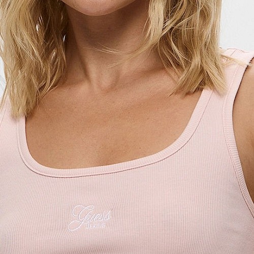GUESS W5GP26KA0H1 GJ TANK TOP SLIM RIB - ORG CO GUNNAR S