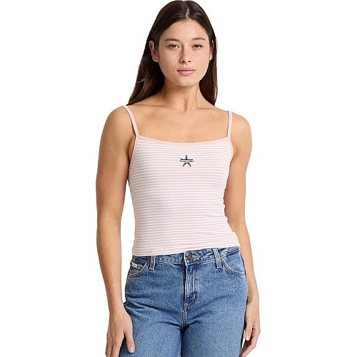 GUESS W5GP35KCIE1 GJ EMB STAR TANK TOP - ORG CO JERSEY Y