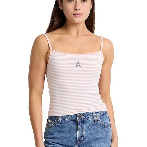 GUESS W5GP35KCIE1 GJ EMB STAR TANK TOP - ORG CO JERSEY Y