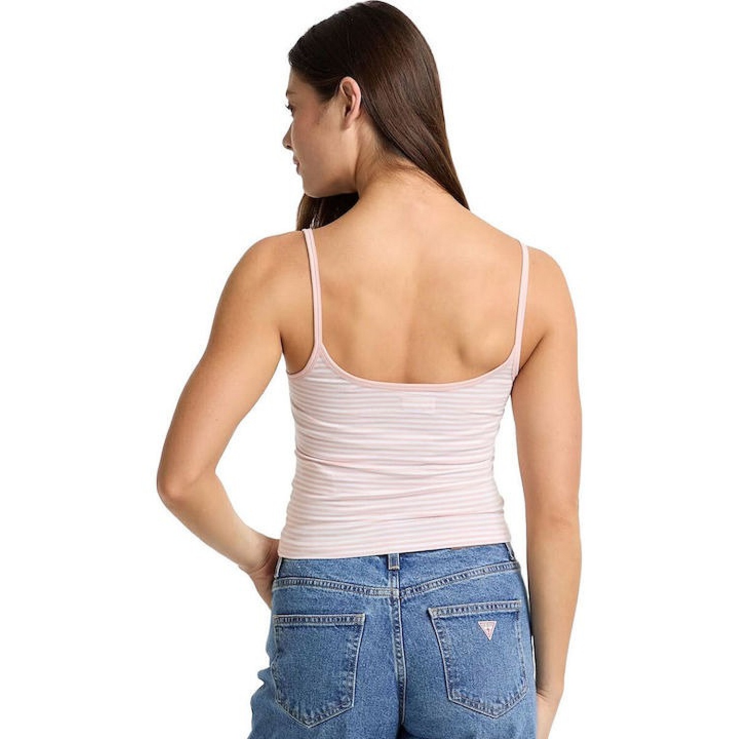 GUESS W5GP35KCIE1 GJ EMB STAR TANK TOP - ORG CO JERSEY Y