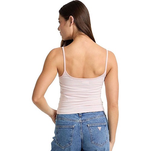 GUESS W5GP35KCIE1 GJ EMB STAR TANK TOP - ORG CO JERSEY Y