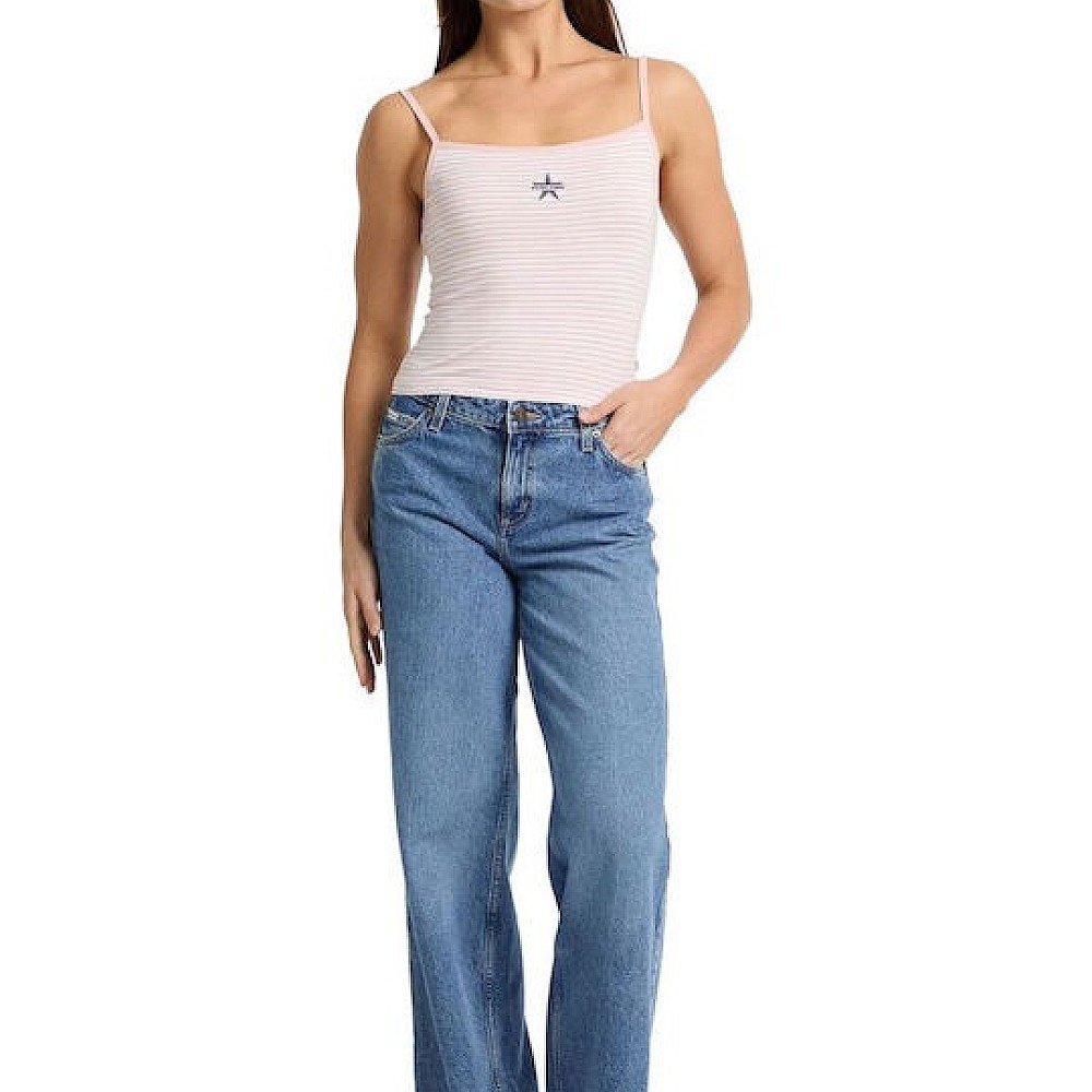 GUESS W5GP35KCIE1 GJ EMB STAR TANK TOP - ORG CO JERSEY Y