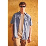 Overshirt denim πουκάμισο με τσέπες στο στήθος