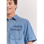 Overshirt denim πουκάμισο με τσέπες στο στήθος