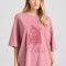 Oversized garment dyed t-shirt με vintage τύπωμα